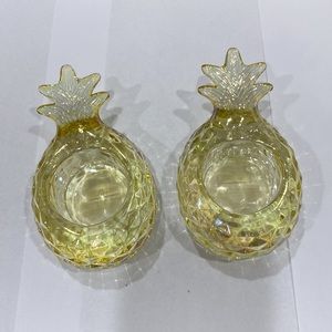 NWT.  Yankee Candle, set of 2 pineapple tea light or votive candle holder.